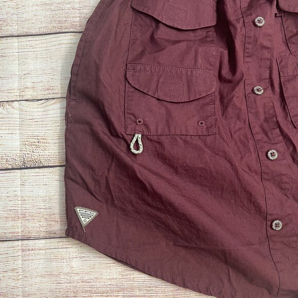 Columbia Texas A&M Aggies Dress Girls Small Maroon Fishing Outdoor PFG Style - Picture 11 of 16